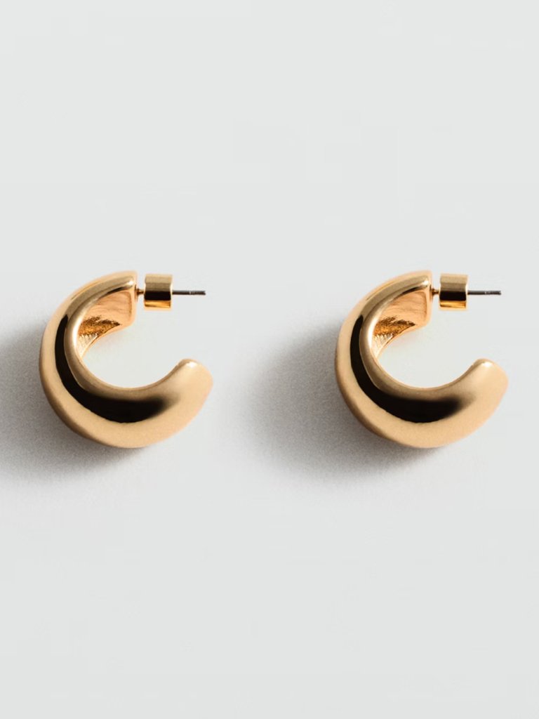 Mango Gold Volume Hoop EarringsNwt 18$